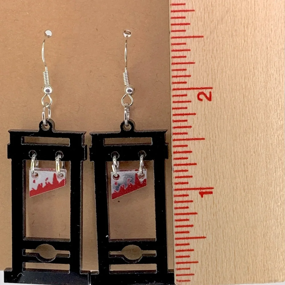 Guillotine Halloween Acrylic Drop & Dangle Earrings Fashion Jewelry